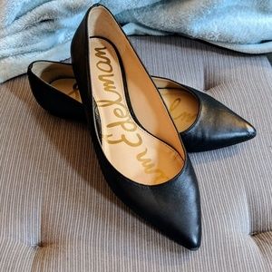 Sam Eldelman - Rae Black Leather Pointed Flats